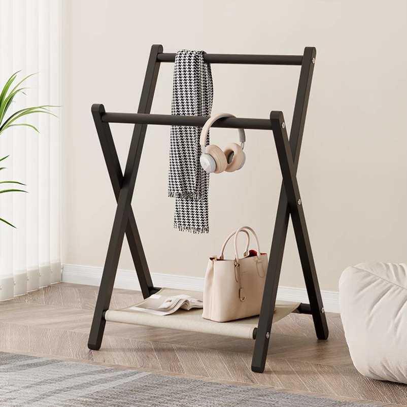 床边床头晚上放衣服临时卧室床尾放脱下的衣服收纳小搭衣架挂