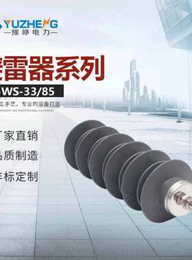 豫峥直销HY5WS-26/66 HY5WS-24/72高压电站型户外氧化锌避雷器