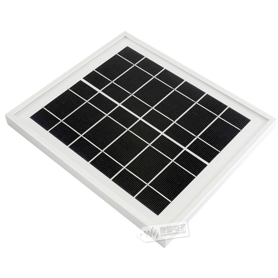 太阳能板 (6V 5W) 156单晶硅电池片 钢化玻璃 阳极氧化铝合金边框