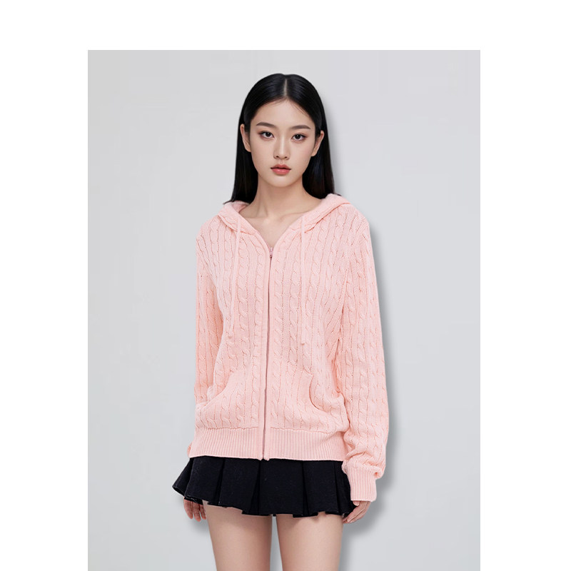 BM针织开衫女2026新款秋冬纯色高级感百搭显瘦今年流行的毛衣外套