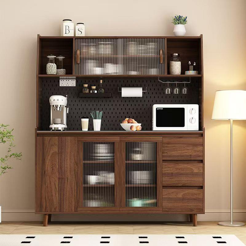 实木餐边柜一体靠墙北欧现代客厅酒柜茶水柜多功能厨房储物收纳柜