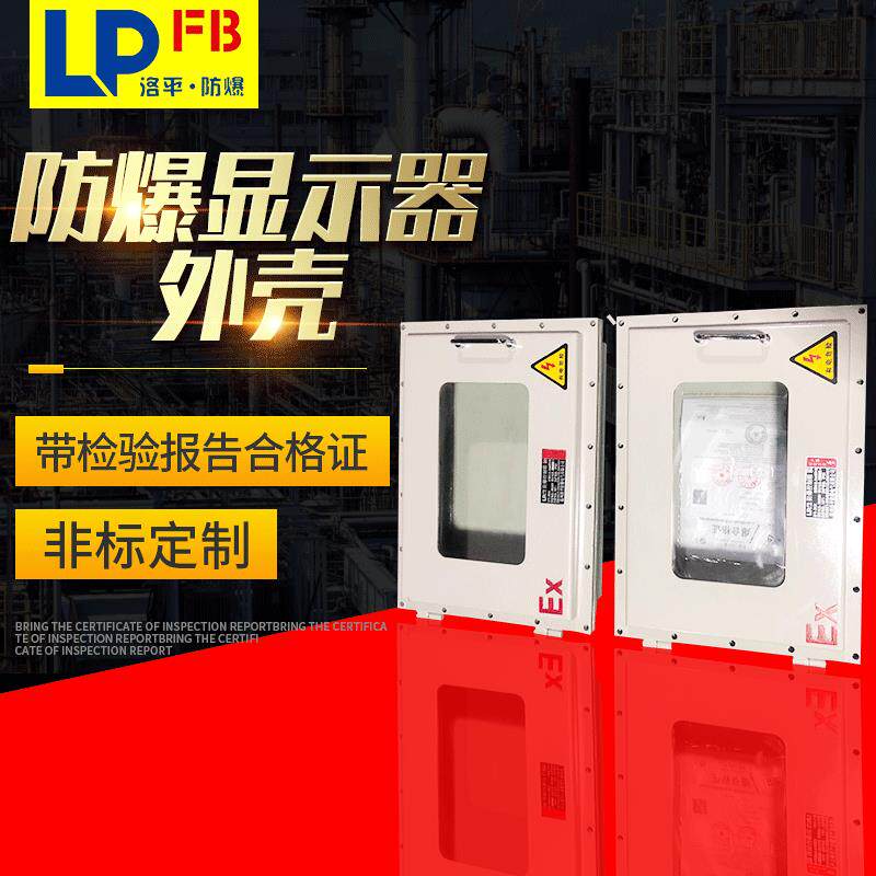 带钢化玻璃防爆显示器工业壁挂式隔爆型防爆显示屏19寸22寸外壳