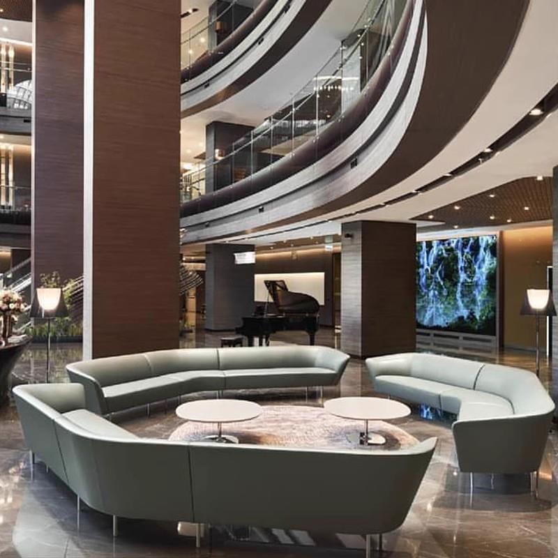 现代办公室沙发茶几组合创意前台大堂会客厅休息区异形休闲椅套装