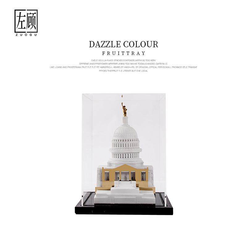 欧式建筑模型软装饰品现代简约摆件家居客厅办公室电视柜雕塑摆设,鲜花速递/花卉仿真/绿植园艺,割草机/草坪机,淘宝优惠券,粉丝福利购,淘宝优惠卷