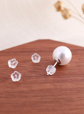 高档透明硅胶耳堵环保食品级硅胶双层汉堡果冻造型耳钉后塞