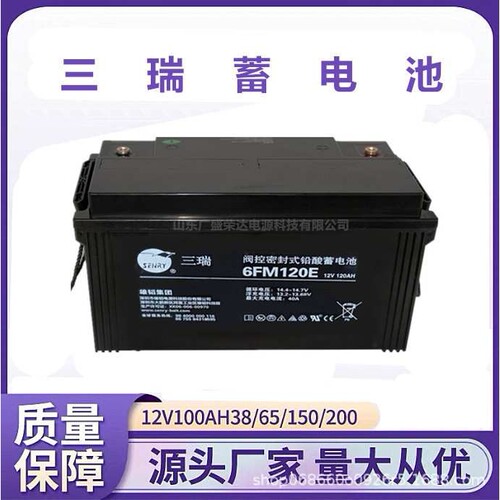 三瑞蓄电池CP/FM12V100 24  33 38 65AH通信机房UPS/EPS电源专用