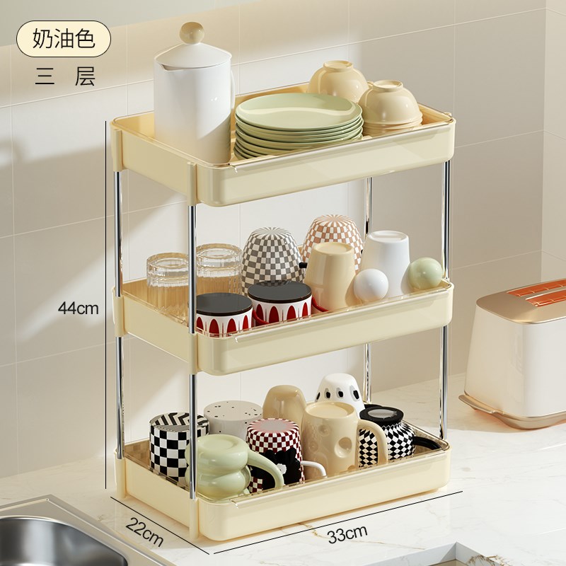 碗碟收纳架沥水碗架家用2025z新款厨房台面大容量碗筷餐具置物架