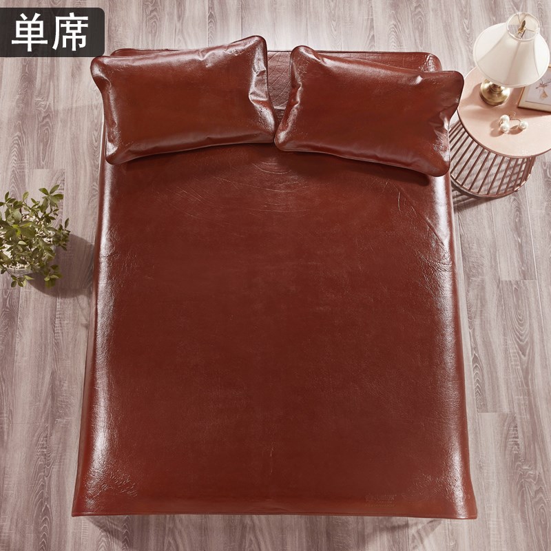 牛皮凉席头层清水牛皮m席子1.8米1.5m1.2床垫真皮软硬席真皮软席