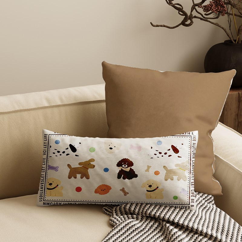 卡通可爱长方形沙发抱枕多巴胺A客厅长条腰枕简约轻奢靠枕含芯枕