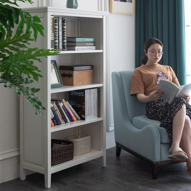 【折扣价】0J实木书柜美式书架小矮柜儿童落地储物柜展示柜置物架