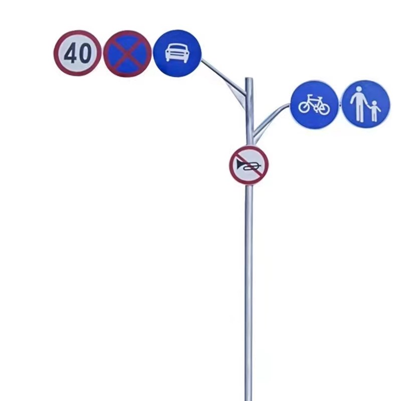 交通指示牌杆道路标志牌杆标识立柱L八角杆FO单悬臂公路标志杆定