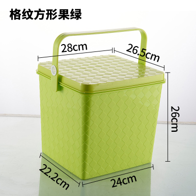 炫彩多功能钓鱼桶凳塑料方形收纳凳桶储物桶加W厚小方桶水桶