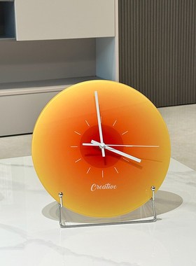 中古黑胶唱片钟挂钟客厅办公室B书桌桌面摆件酒柜书房书柜礼物