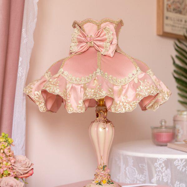 粉女孩欧式温馨创意公主结婚台灯卧室床头灯奢华粉色少女心高档房