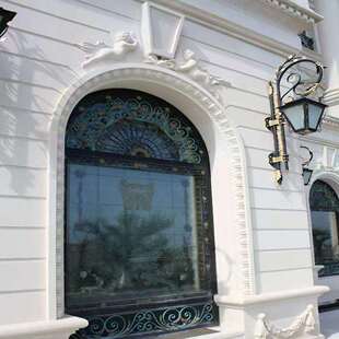 莱姆石天然石材贝宁白 欧式别墅装修外墙大理石浮雕柱子