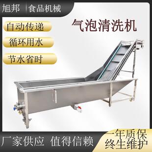 果蔬鼓泡翻浪洗菜设备 喷淋式粽叶清洗机 榆钱子气浴式清洗设备
