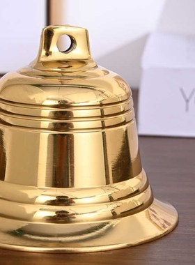 纯铜光面铃铛挂件开口喇叭风铃门饰家居店铺开业品礼金属工艺摆件