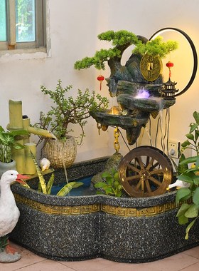 室内外假山流水景观摆件循环水系水景喷泉阳台庭院落地水池造景