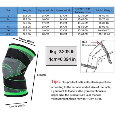 1 Pcs Knee Pads Braces Sports Support Kneepad Men Women for