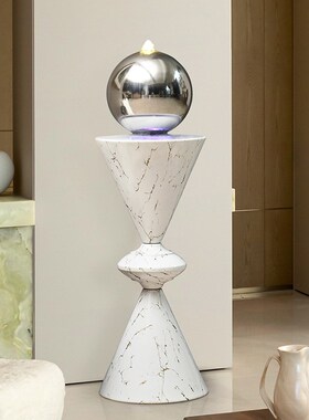 现代简约风水球流水喷泉落地客厅家居轻奢生财礼品风车循环水摆件