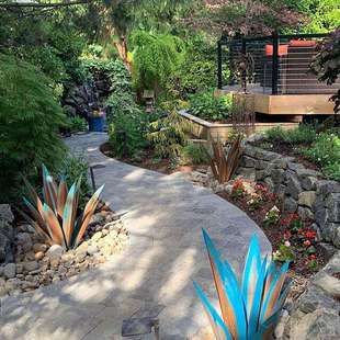 跨境新款 decor 植物摆件龙舌兰花铁艺创意摆件 home tequila