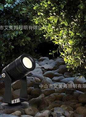 户外射灯防水cob照树灯射树灯景观花园庭院灯地面草坪灯led插地灯