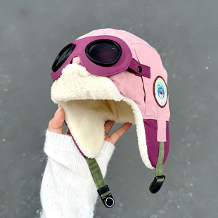 儿童保暖帽子加厚女童雷锋帽冬季户外滑雪防风防寒护耳帽加绒帽