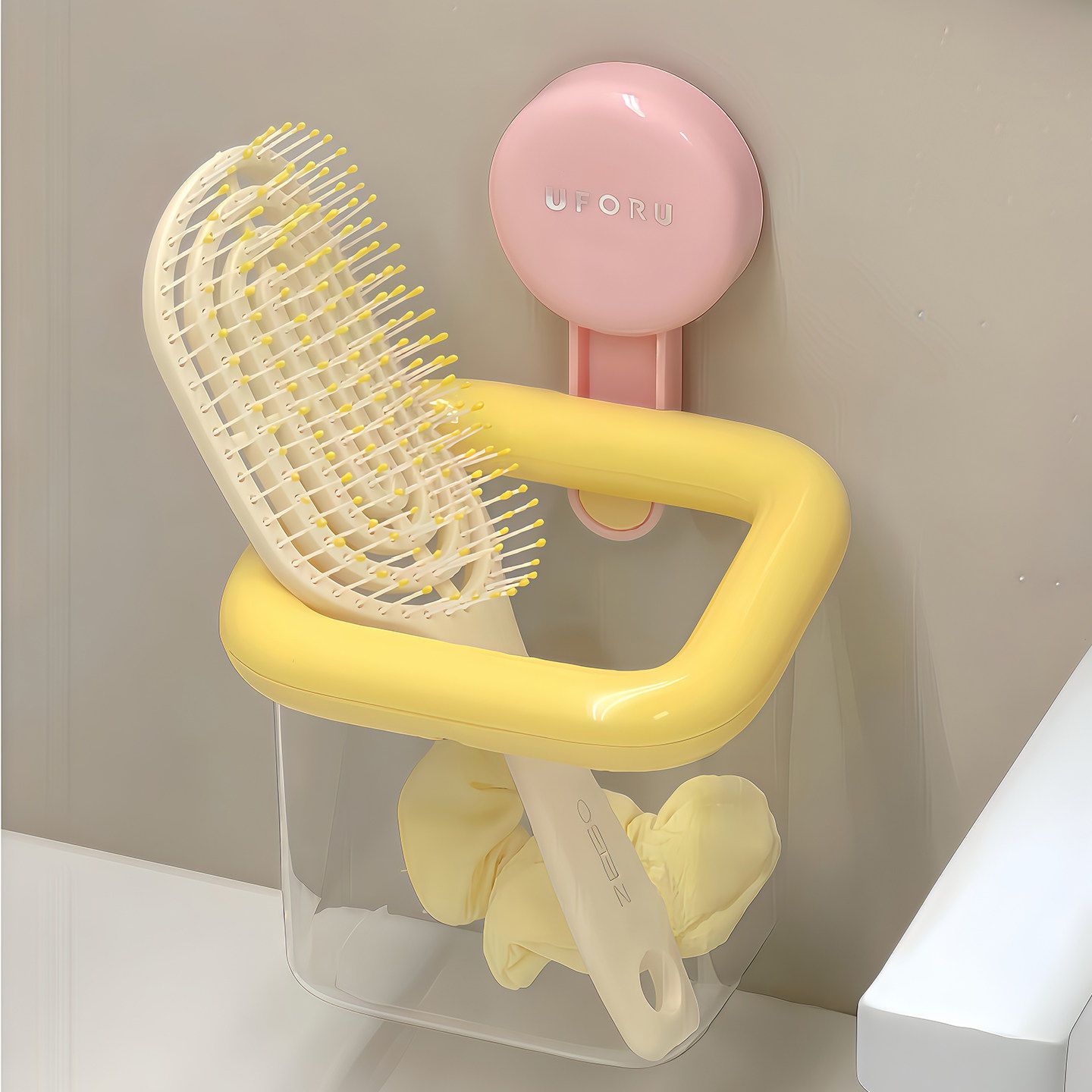 多巴胺梳子置物架牙刷牙膏壁挂式免打孔浴室吸盘洗脸巾废弃收纳盒