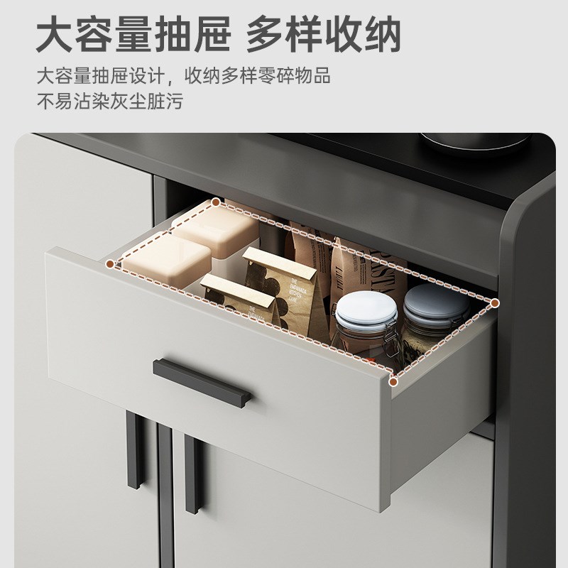 茶水柜客厅餐边柜现代简约轻奢柜子储物柜厨房碗柜收纳柜家用酒柜