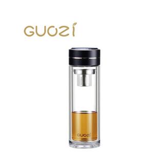 果兹 GUOZI 玻璃杯GZ-S55朗仕双层玻璃杯320ml商务风便携式泡茶杯