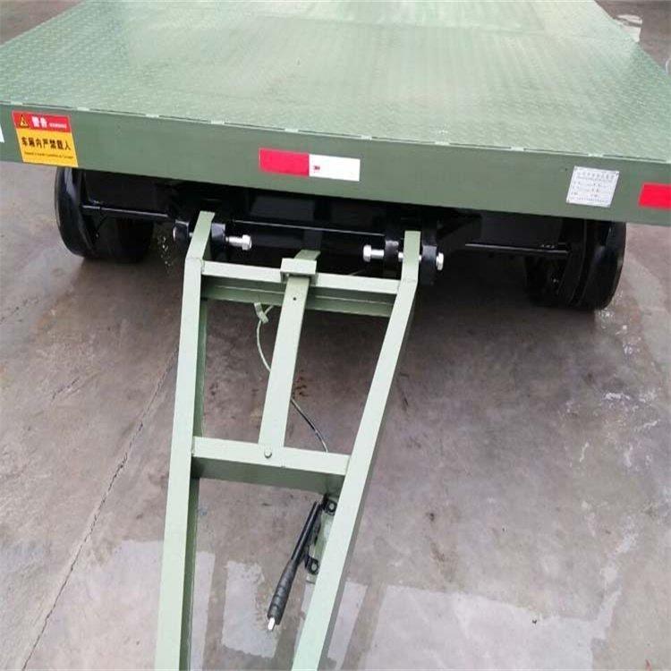 围栏刹车减震牵引拖 串联使用 10吨厂区运输电动平板拖车