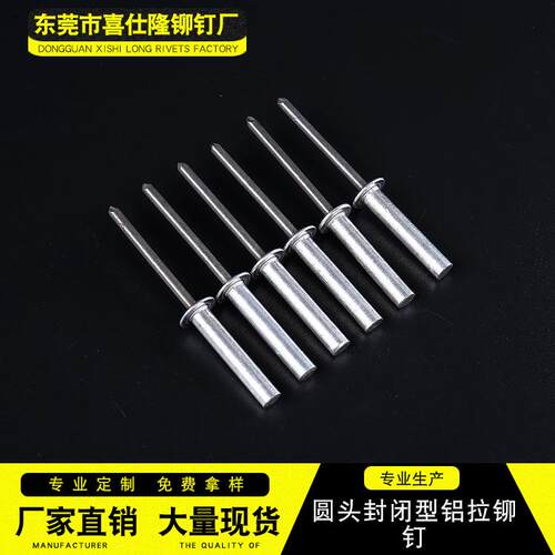 喜仕隆各种规格圆头封闭型铝拉铆钉 抽芯铆钉3.2*10 厂家供应