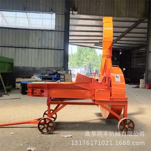 长度可调羊舍铡草机 养殖户高喷揉丝机 牲畜饲养羊舍铡草机厂家