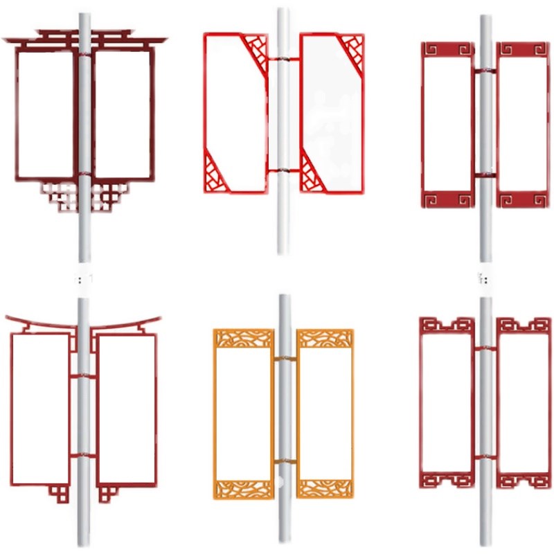 道旗发光宣传牌旗杆牌广告道旗马路灯杆广告牌现T货双面悬挂对旗