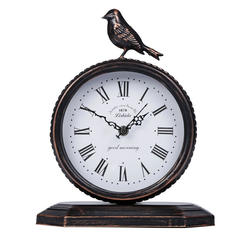 座钟客厅复古家用台钟欧式创意个性简怀旧钟O表台式约时钟桌面摆