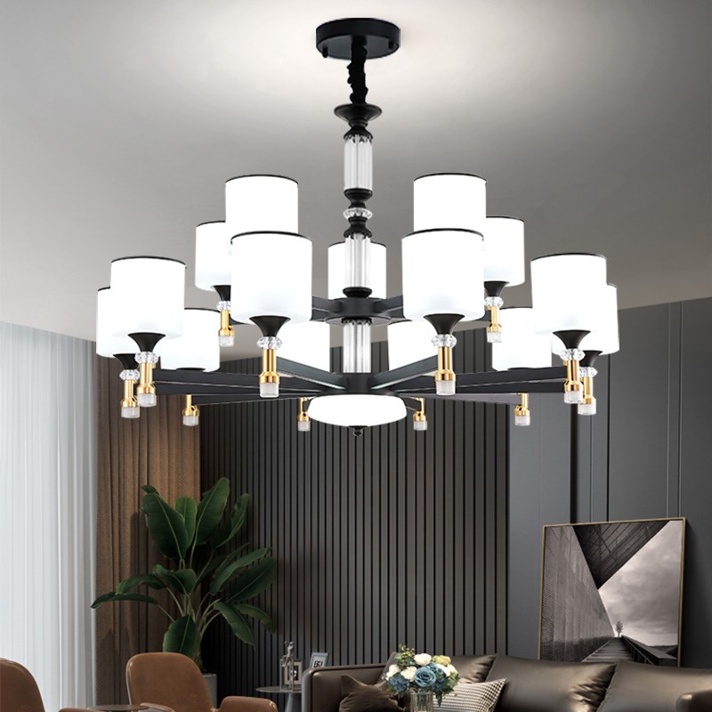 客厅吊灯2024新款现代简约大气C高级感轻奢网红极简中式大厅主灯