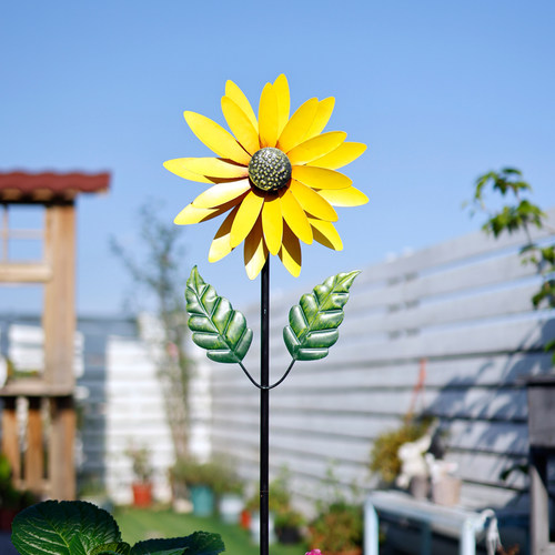 铁艺风车户外h花园装饰旋转庭院幼儿园创意向日葵阳台布置造景摆