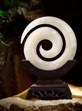 玉面转石客厅家居摆件商务礼品办公室桌来运装饰天下工艺品玉石家