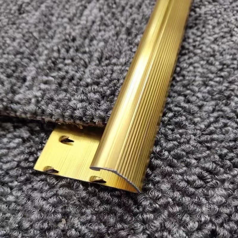地毯边压条收边条铝合金属酒店地毯包边条玫瑰金收口W条接缝锁边
