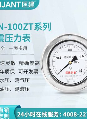 耐震压力表真空100表安装充-面板1抗振 T负压TN匡建Y-ZMPa0带油
