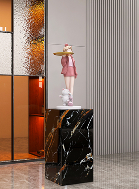 高档轻奢新中g式花架客厅摆放装饰品电视柜背景墙玄关创意落地摆