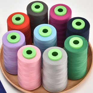 家用宝塔线402彩色白色缝纫机线高速涤纶线手缝缝V衣线工业线大轴