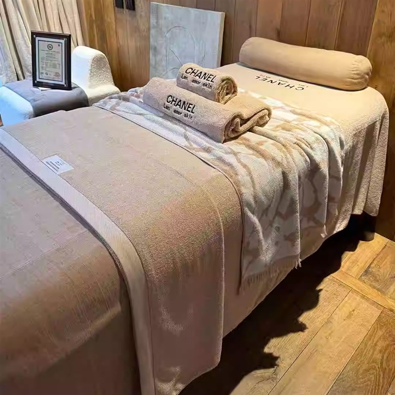 专属定制有机棉毛巾被加宽版疗愈SPEA床品美容院包头毛巾浴巾床单
