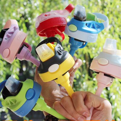 Contigo康迪克原装杯盖配件保温杯锁扣带吸管盖儿童防漏卡通杯盖