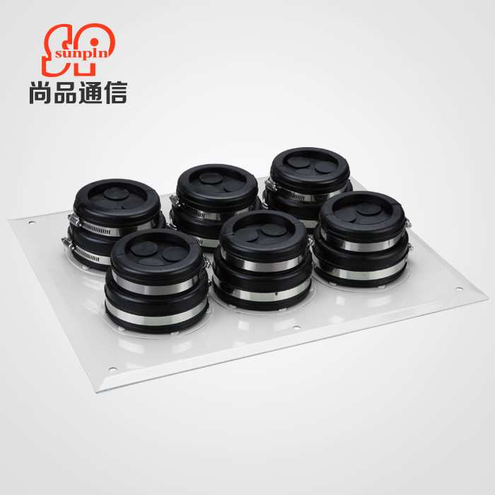 6孔馈线窗通信机房密封窗铝合金喉箍式 尚品直销可定制