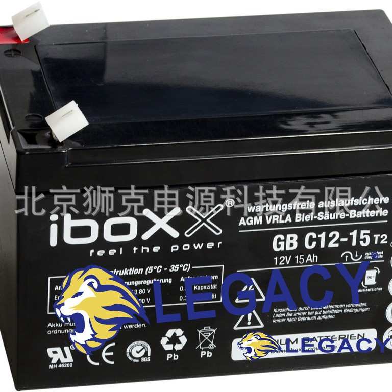 德国IBOXX蓄电池 GBC12-15 T2 12V15AH  UPS DR移动设备 胶体电池