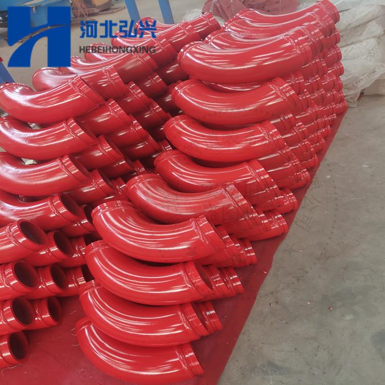 泵车臂架双层耐磨弯头 DN125R275*90°锰钢耐磨弯头 铰链
