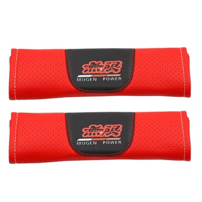 SPOON Sports JS Mugen 汽车安全带护肩套 jdm通用改装刺绣护套