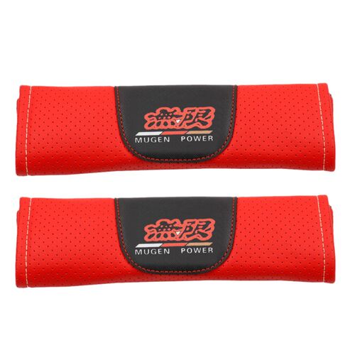 SPOON Sports JS Mugen 汽车安全带护肩套 jdm通用改装刺绣护套