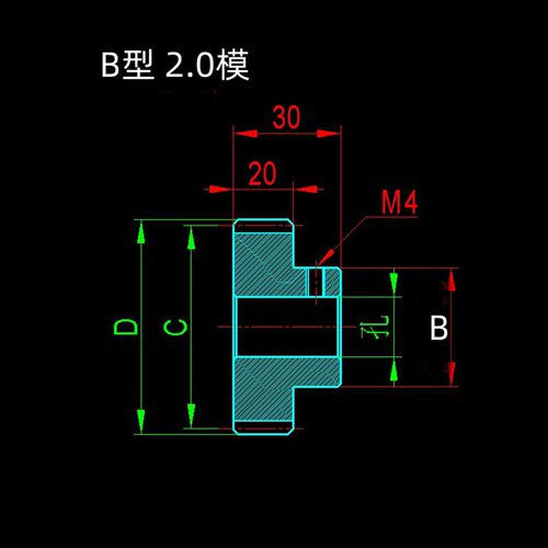 2模10到29铝合金齿轮齿条硬6061传动配件大全圆柱渐开线免费扩孔
